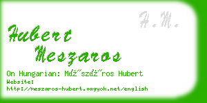 hubert meszaros business card